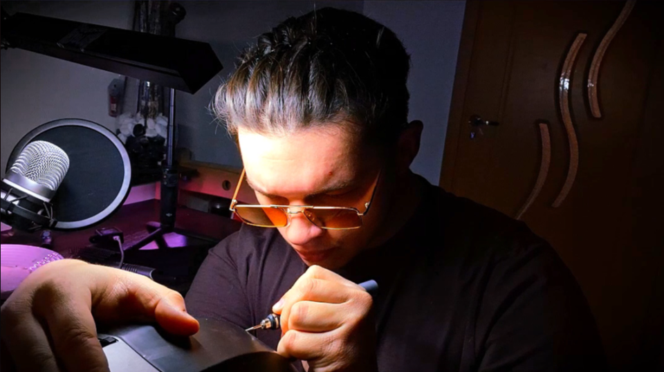 engraving workshop motorcycle parts