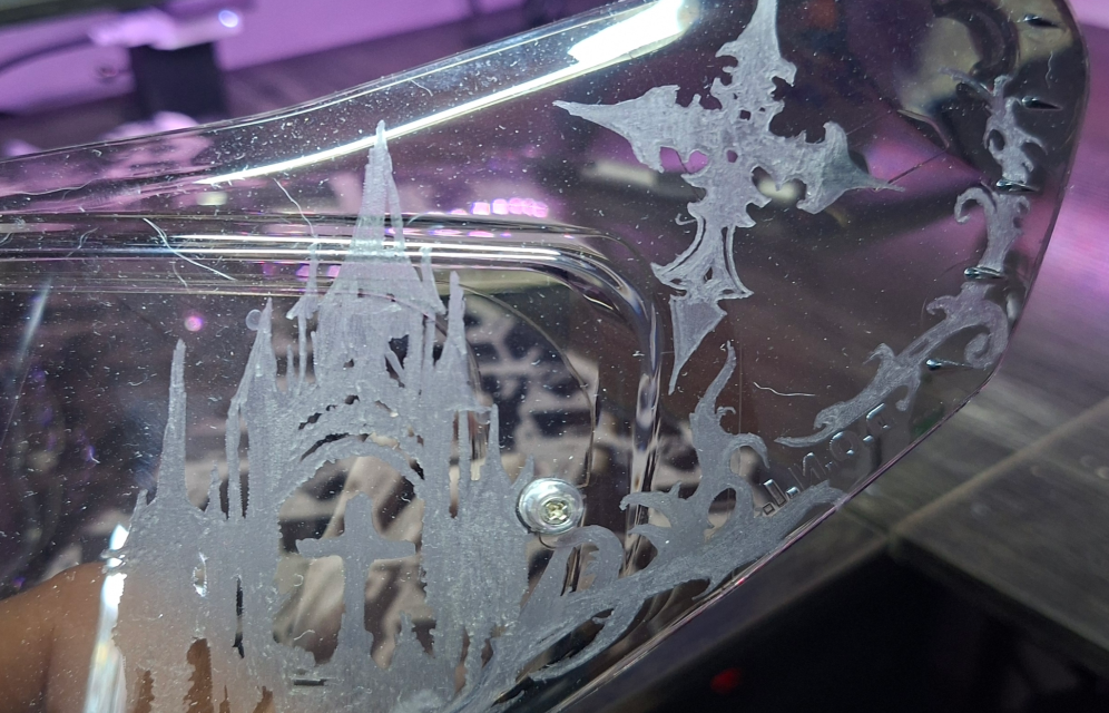 aluminum steel motorcycle parts engraving